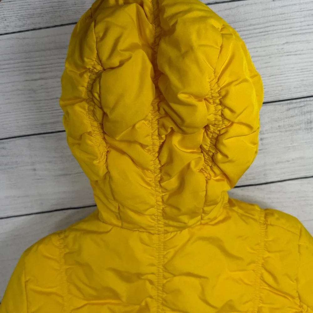 GF Ferre Girl's Yellow Hooded Puffer Jacket Sz 8